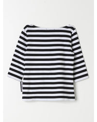 Moschino Question Mark Striped Top Kids White T-Shirts