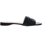 Emmie  Womens Leather Flat Slide Sandals