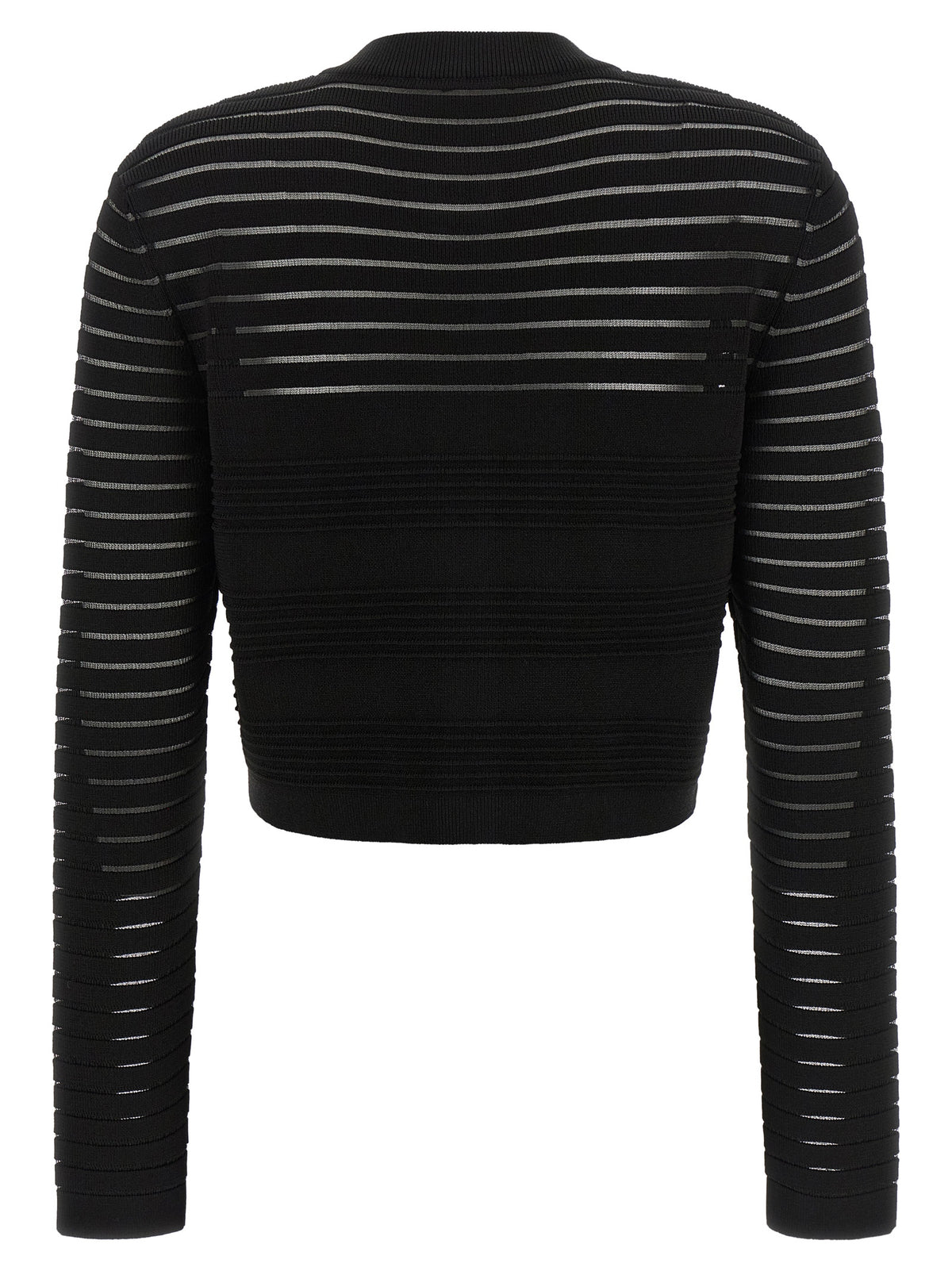 Balmain Women Semi-Transparent Stripes Cardigan