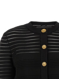 Balmain Women Semi-Transparent Stripes Cardigan