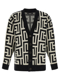 BALMAIN Balmain Men Monogram Macro Cardigan