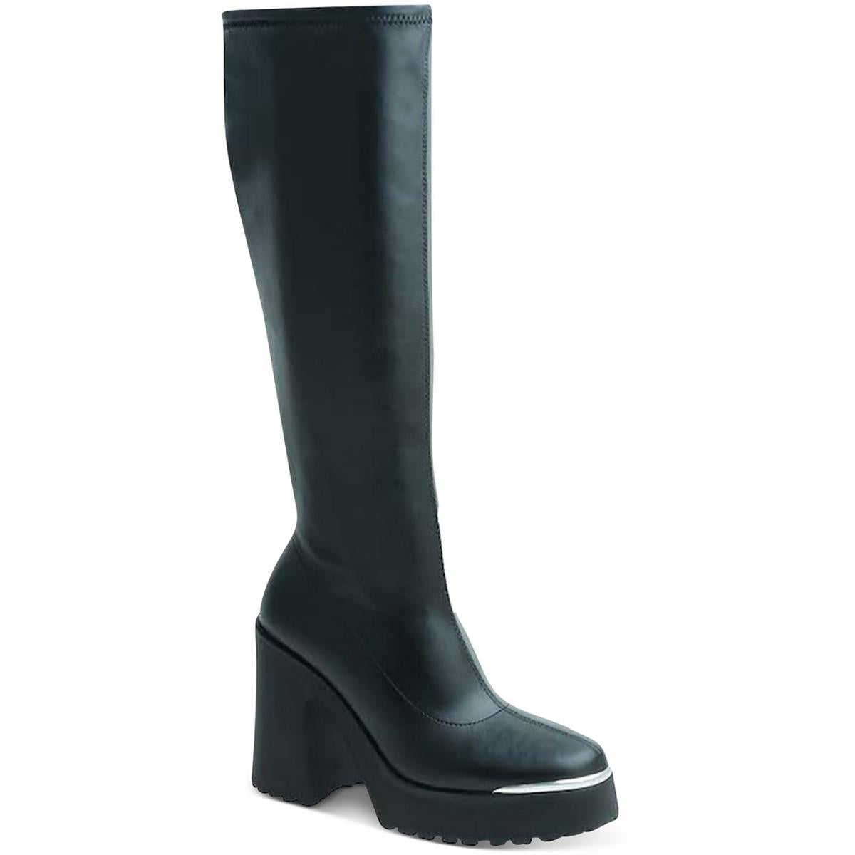 Killian  Womens Faux Leather Dressy Knee-High Boots
