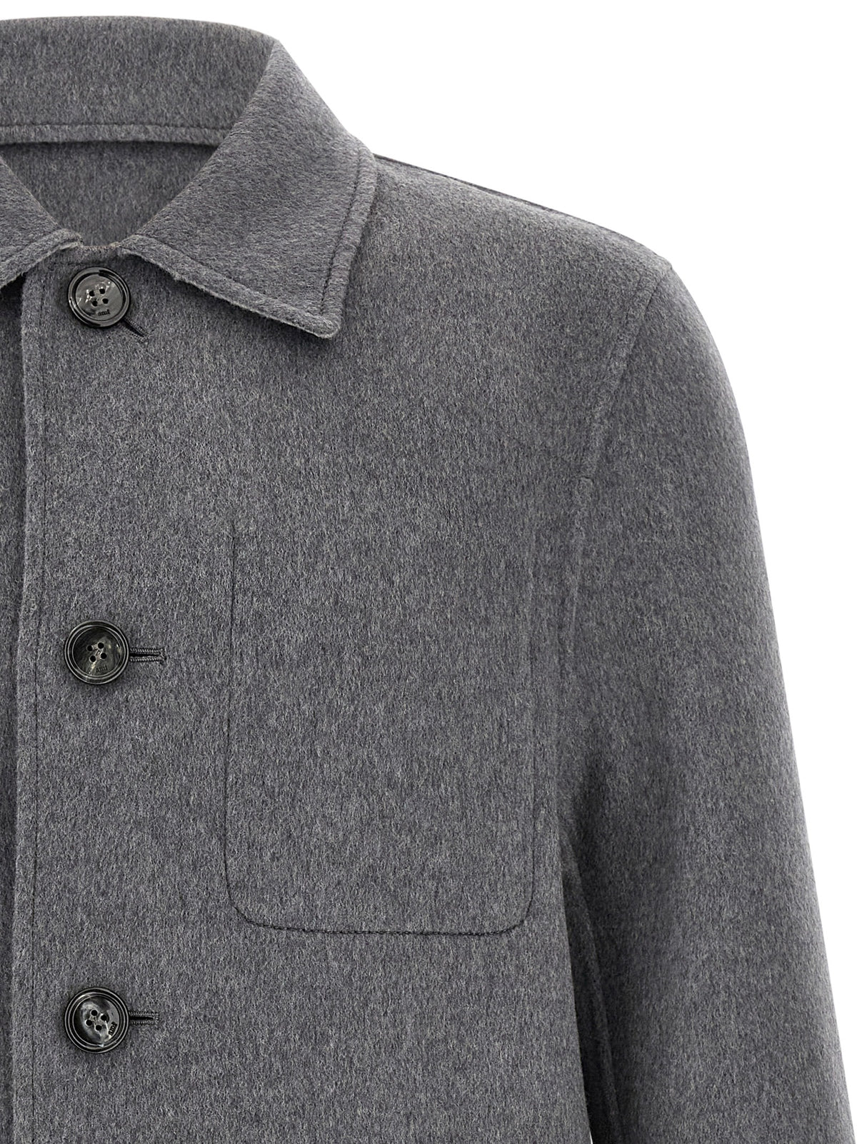 Ami Paris Men Grey Boule Jacket