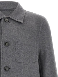 Ami Paris Men Grey Boule Jacket