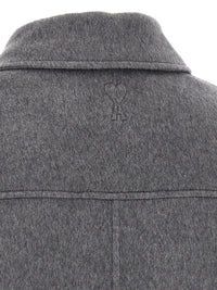 Ami Paris Men Grey Boule Jacket