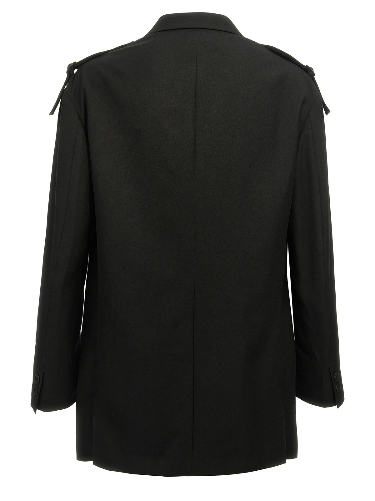 Yohji Yamamoto Men Single-Breasted Blazer With Strap Detail