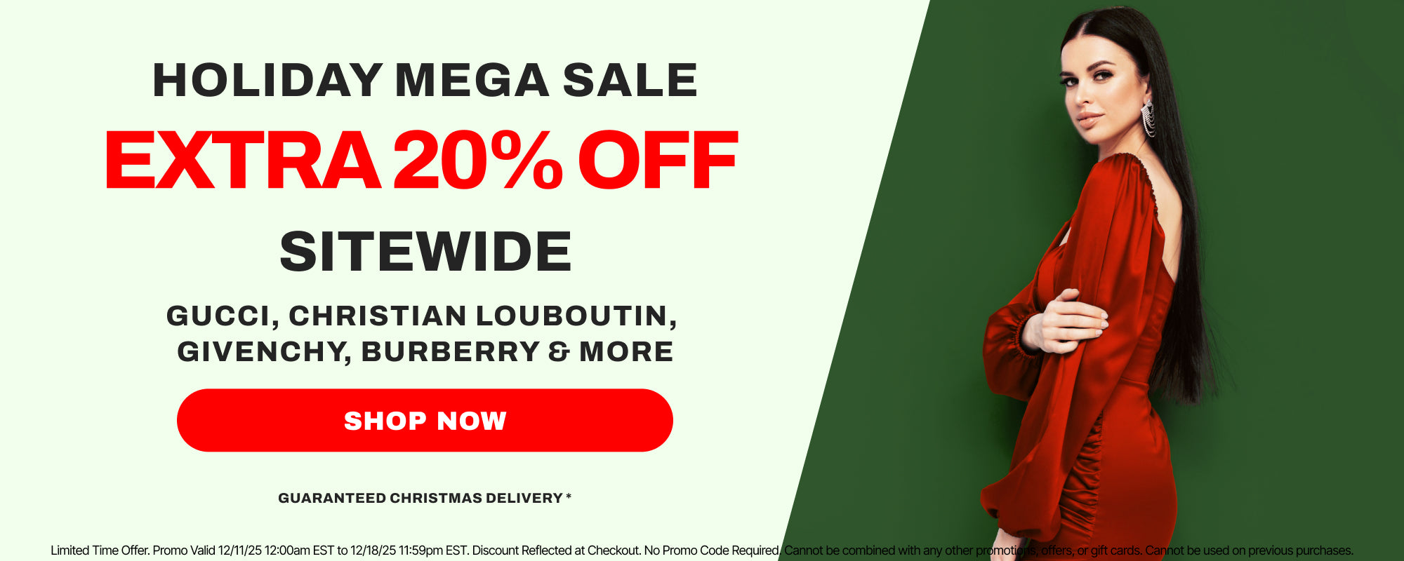 holiday mega sale 20 percent off