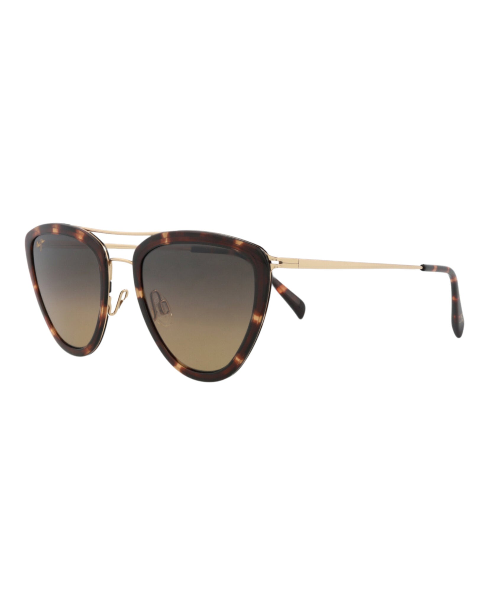 Maui Jim Unisex Cat Eye Tortoise Gold Bronze Fashion Designer Eyewear