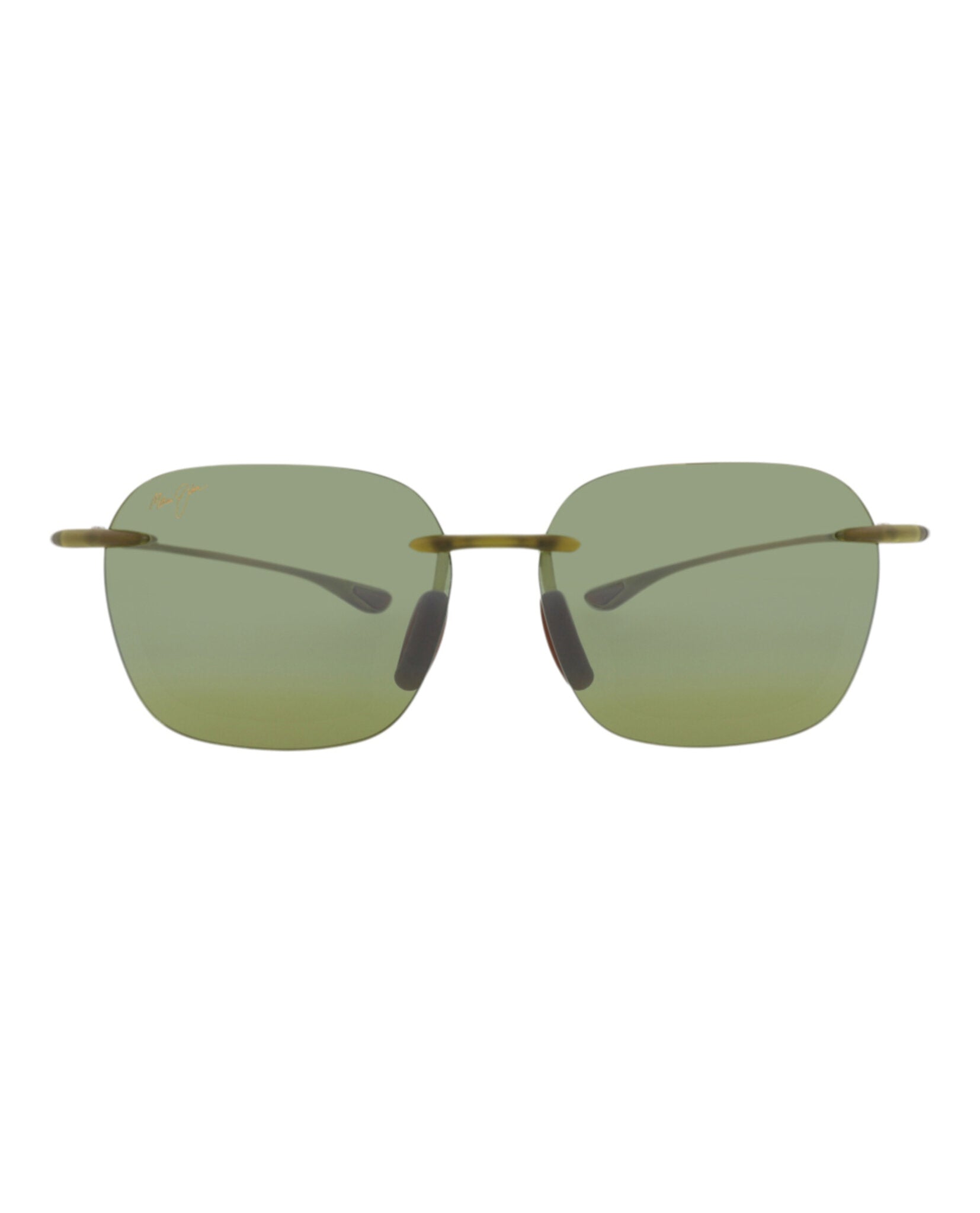 Maui Jim Unisex Square/Rectangle Olive Olive Green Fashion Designer Eyewear