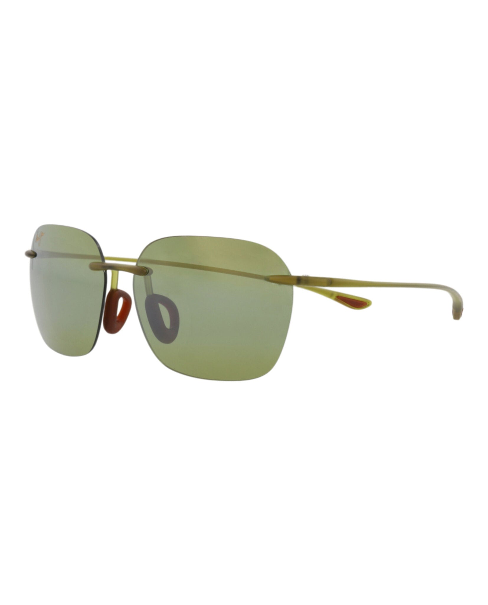 Maui Jim Unisex Square/Rectangle Olive Olive Green Fashion Designer Eyewear