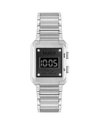 Hugo Boss WR50 Digi Drive Digital Watch Unisex Silver Unisex Watches