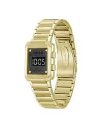 Hugo Boss Digi Drive WR50 Digital Watch Unisex Gold Unisex Watches