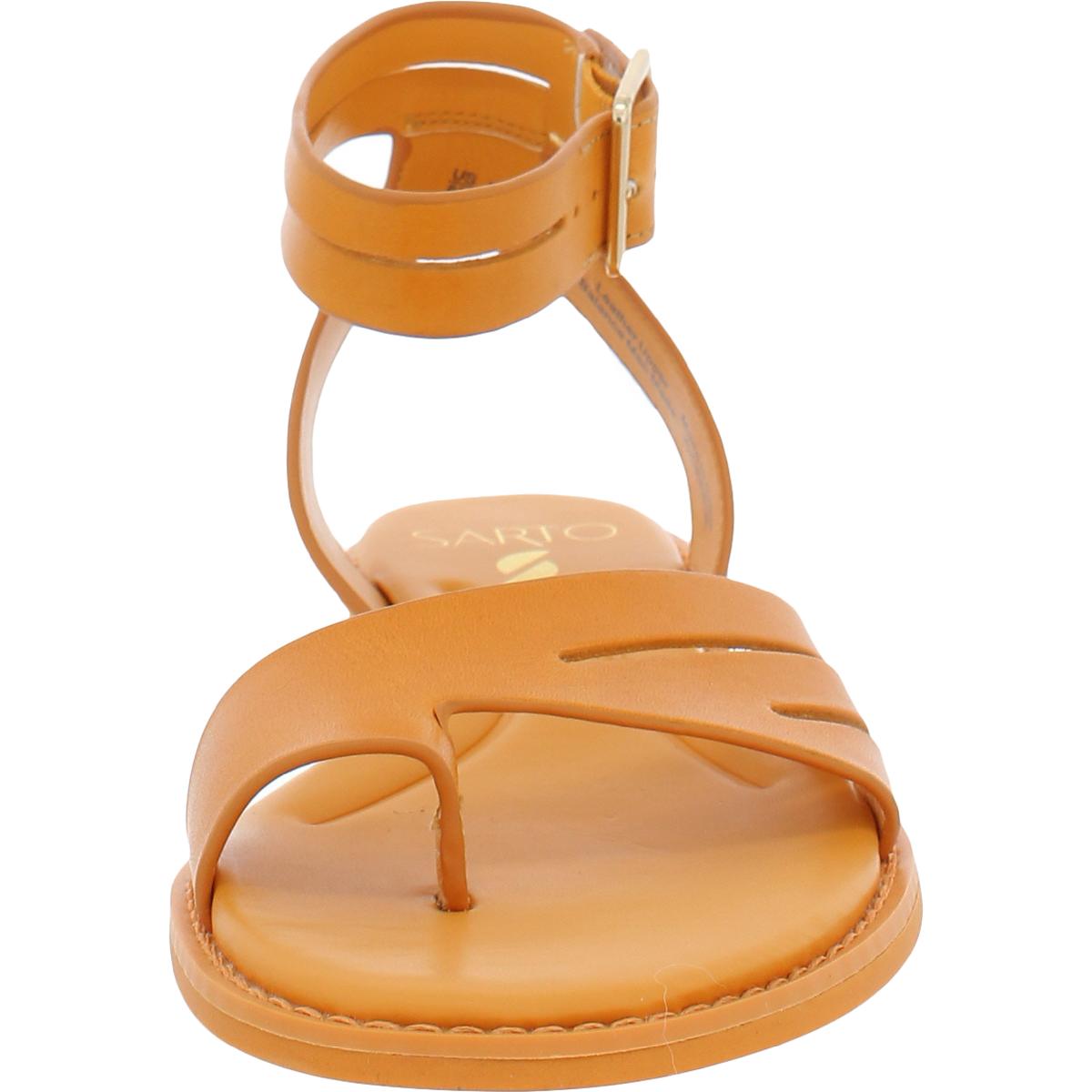 Greene Womens Leather Toe Loop Ankle Strap
