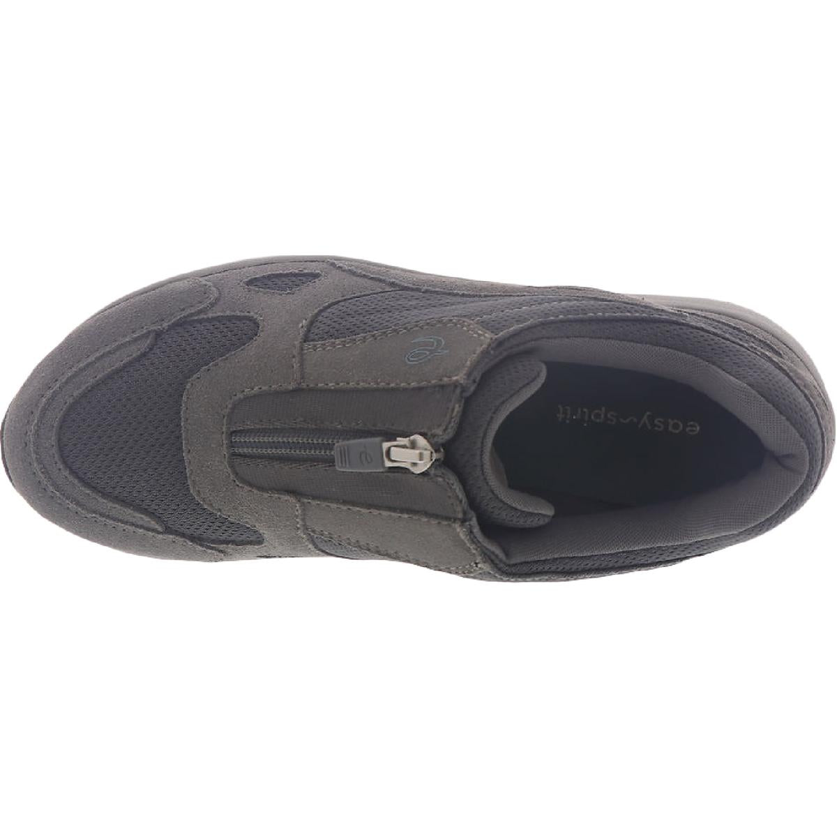 Rheal Womens Leather Zip-Up Slip-On Sneakers