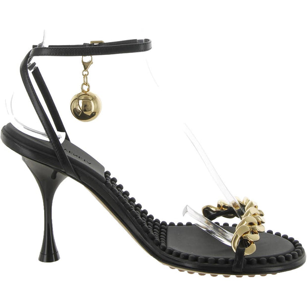 Dot Womens Leather Chain and Ball Pumps