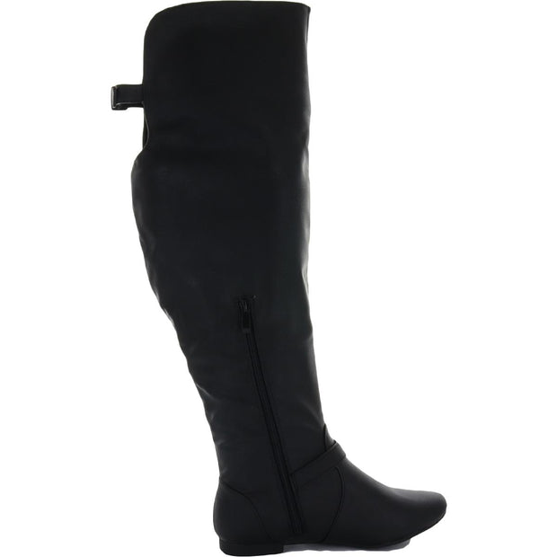 Loft Womens Faux Leather Wide Calf Over-The-Knee Boots