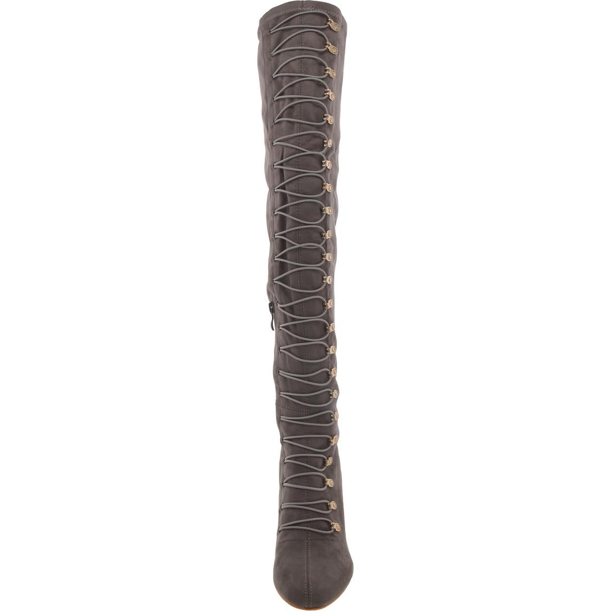 Womens Faux Suede Padded Insole Over-The-Knee Boots