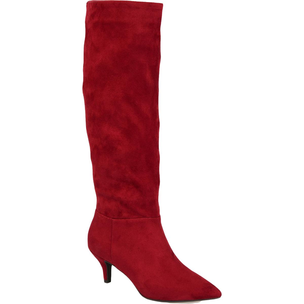 VELLIA Womens Faux Suede Pull-On Knee-High Boots
