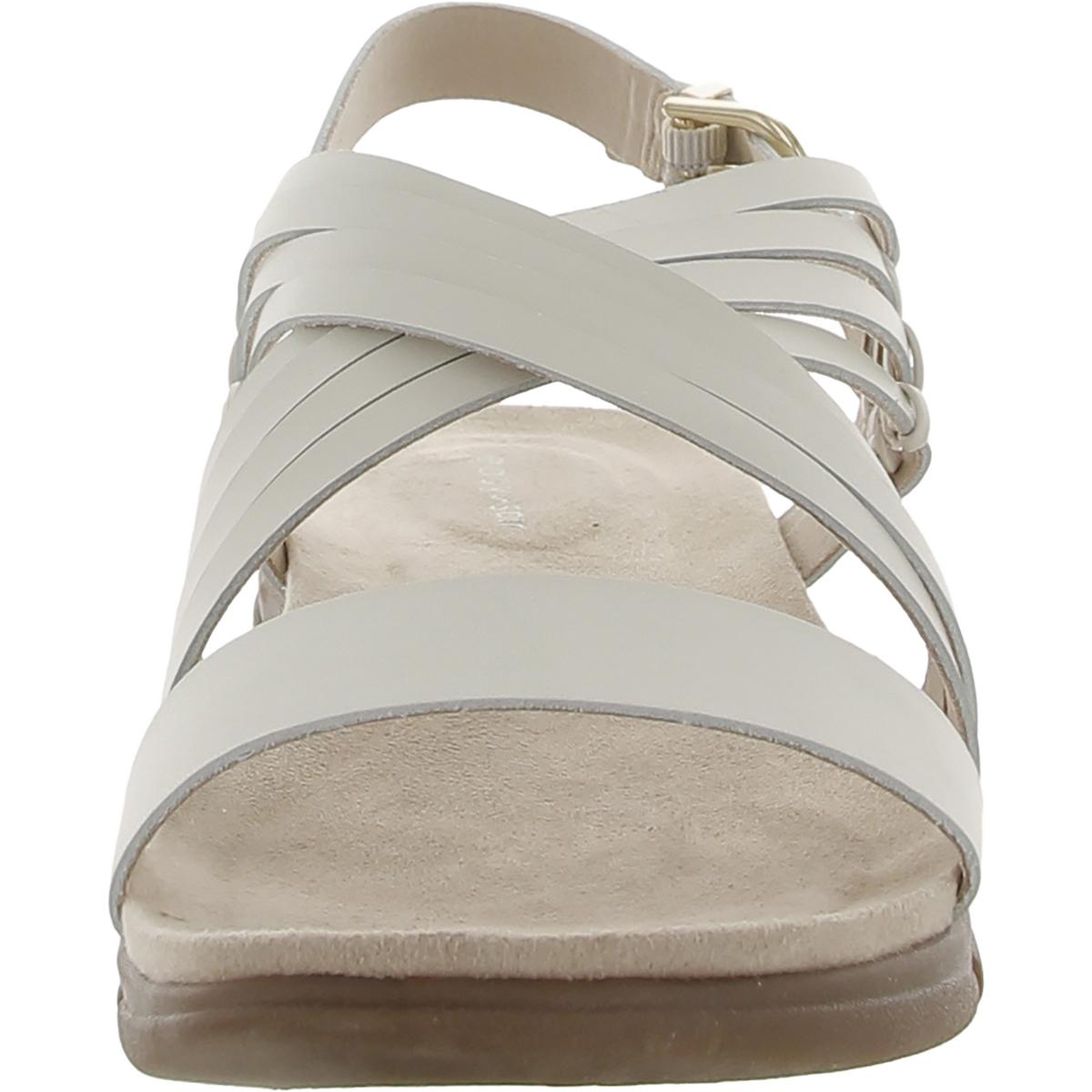 Marlis Womens Leather Padded Sole Slingback Sandals