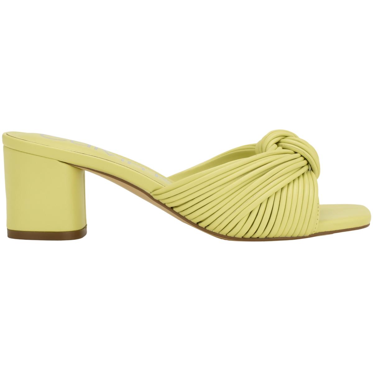 Beanca Womens Faux Leather Slip-On Strappy Sandals