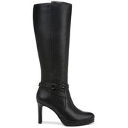 Taelynn Womens Zipper Leather Knee-High Boots