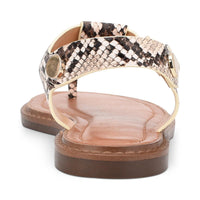 Bennia Womens Embellished Faux Leather Thong Sandals