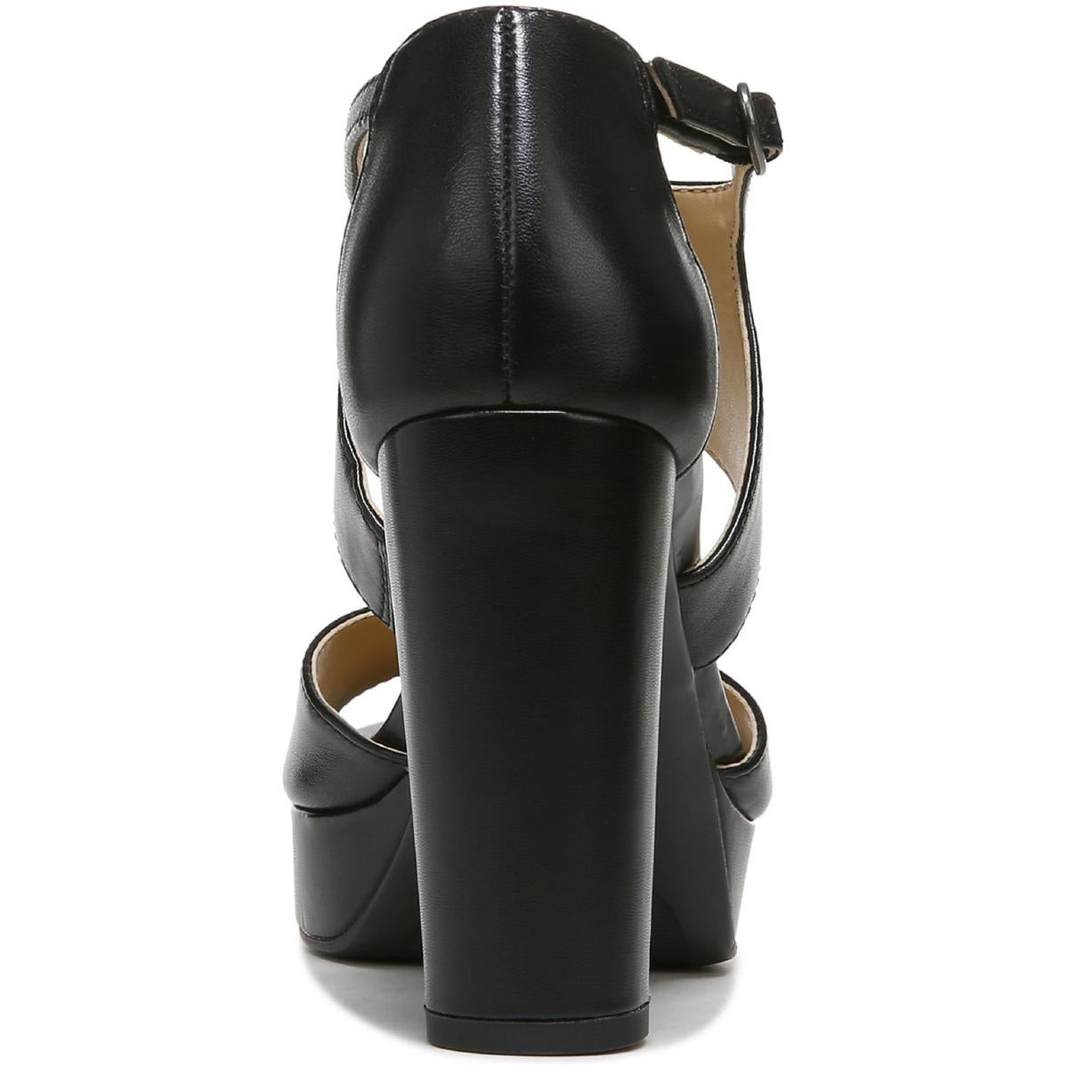 Mae Womens Leather Ankle Strap Platform Sandals