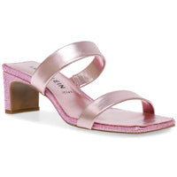 Jaimie Womens Embellished Mules Light Pink