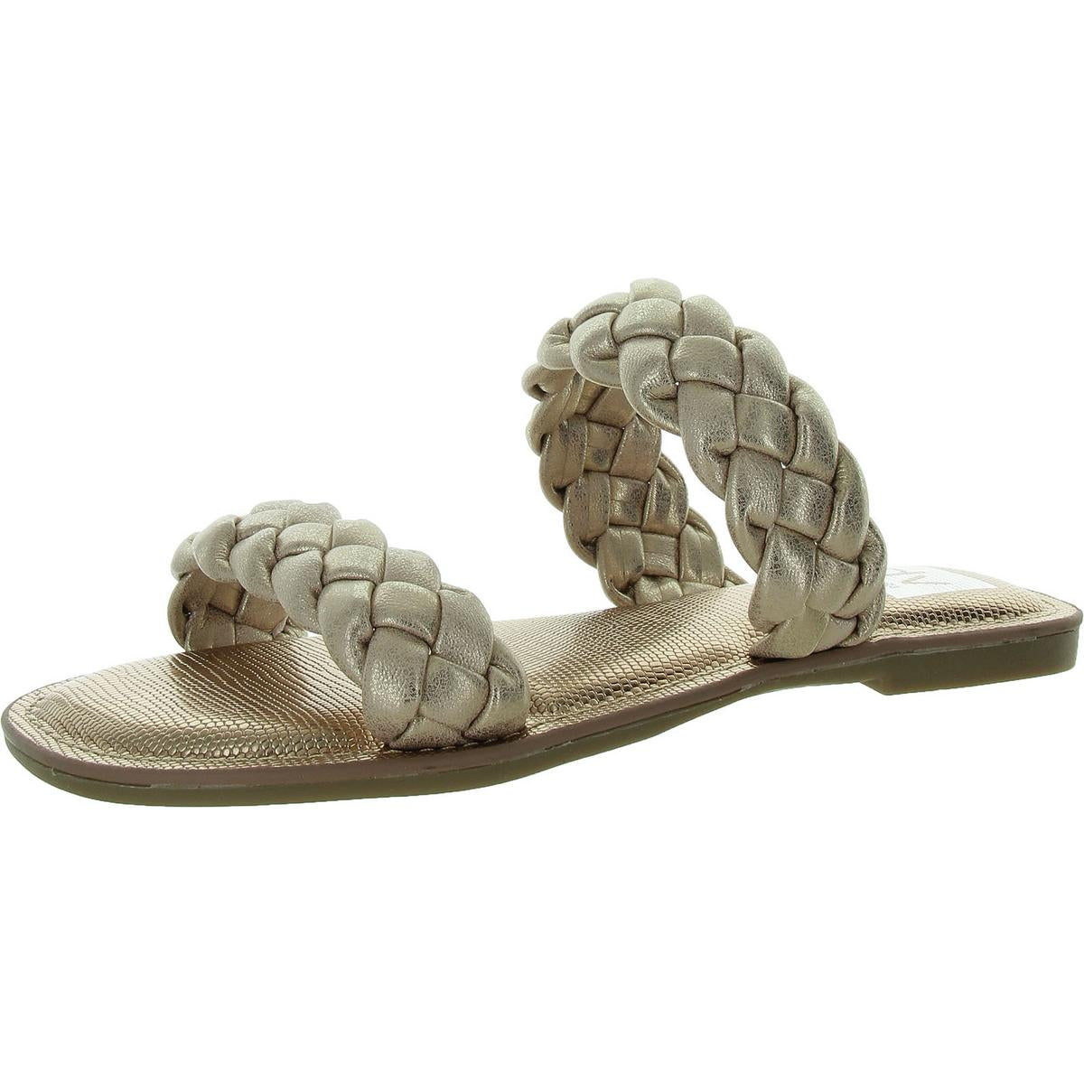 JOCEE Womens Strappy Braided Slide Sandals