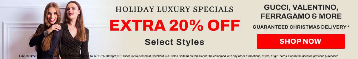 holiday luxury sale 20 Percent off select styles