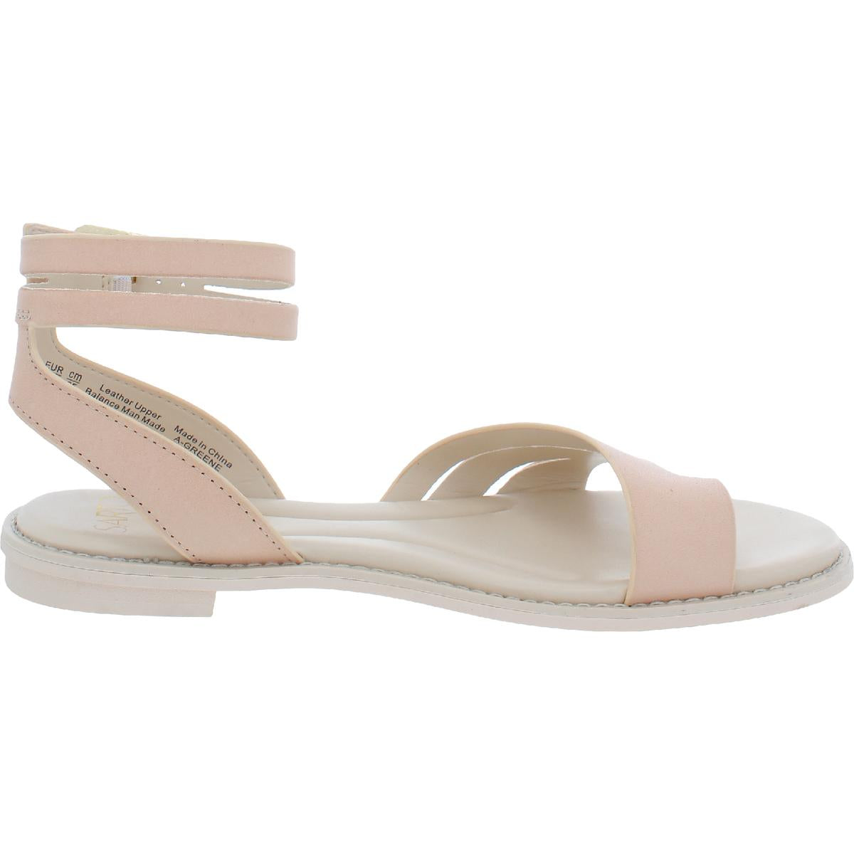 Greene Womens Leather Toe Loop Ankle Strap
