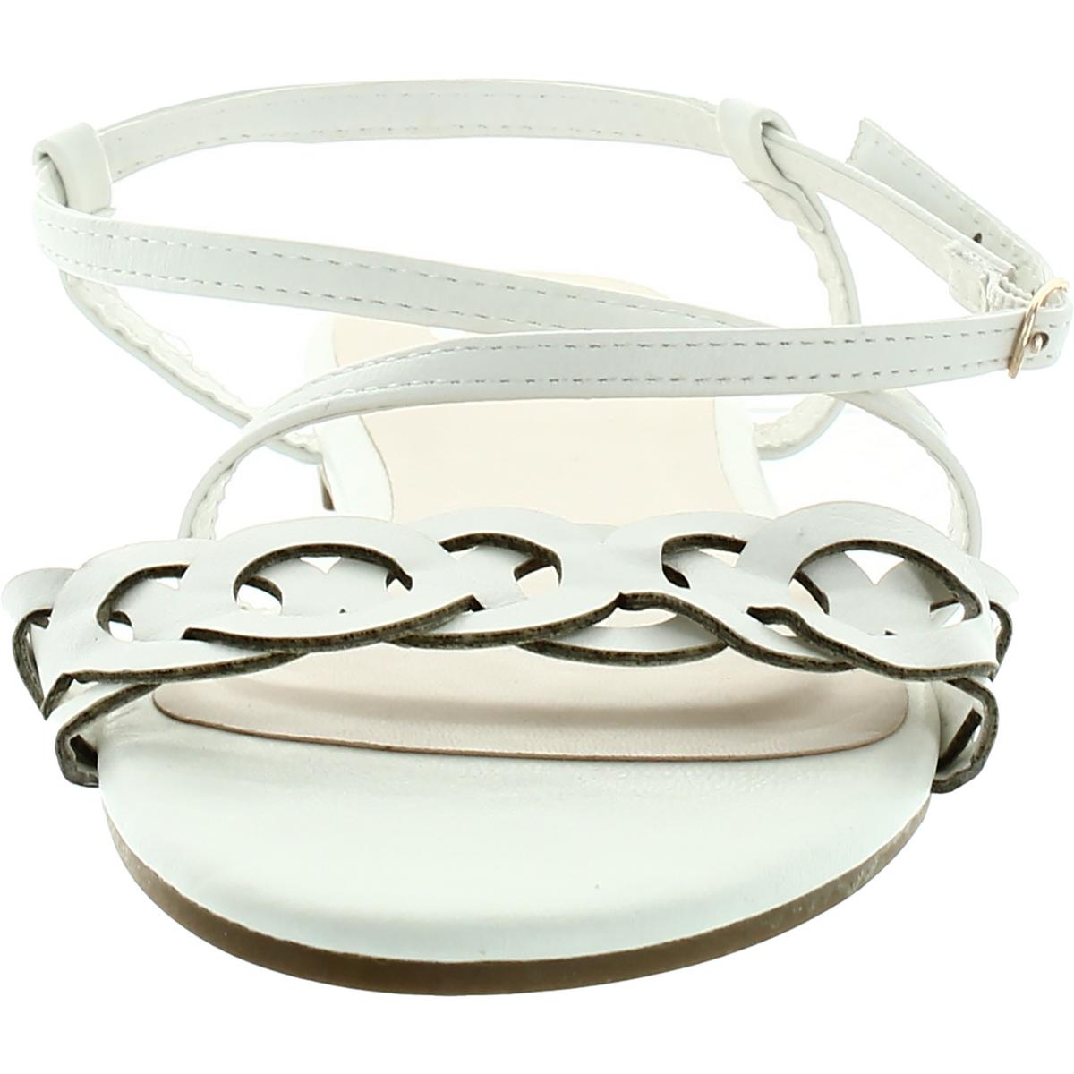 Womens Rounded Toe Strappy Ankle Strap