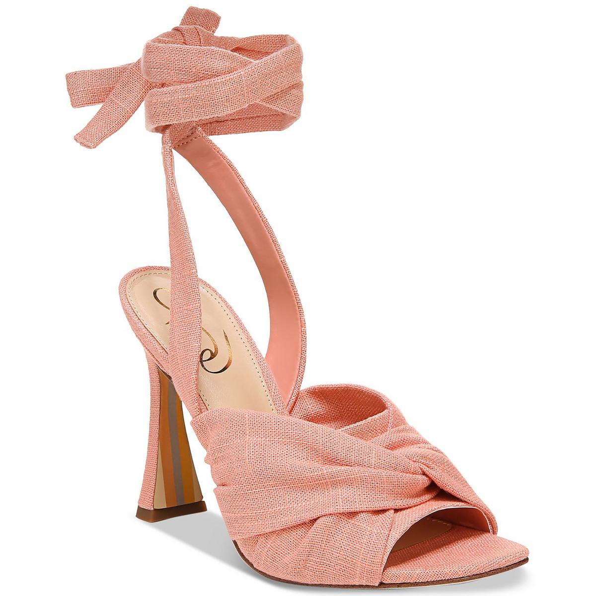 Lenora Womens Knot-Front Square Toe Heels