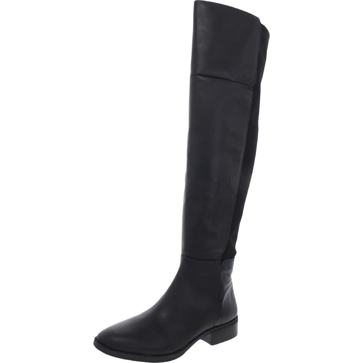 Pam Womens Zipper Ribbed Knit Over-The-Knee Boots