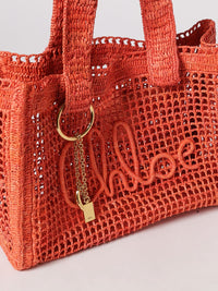 Chloé Women East-West Summer Banana Raffia Tote Bag