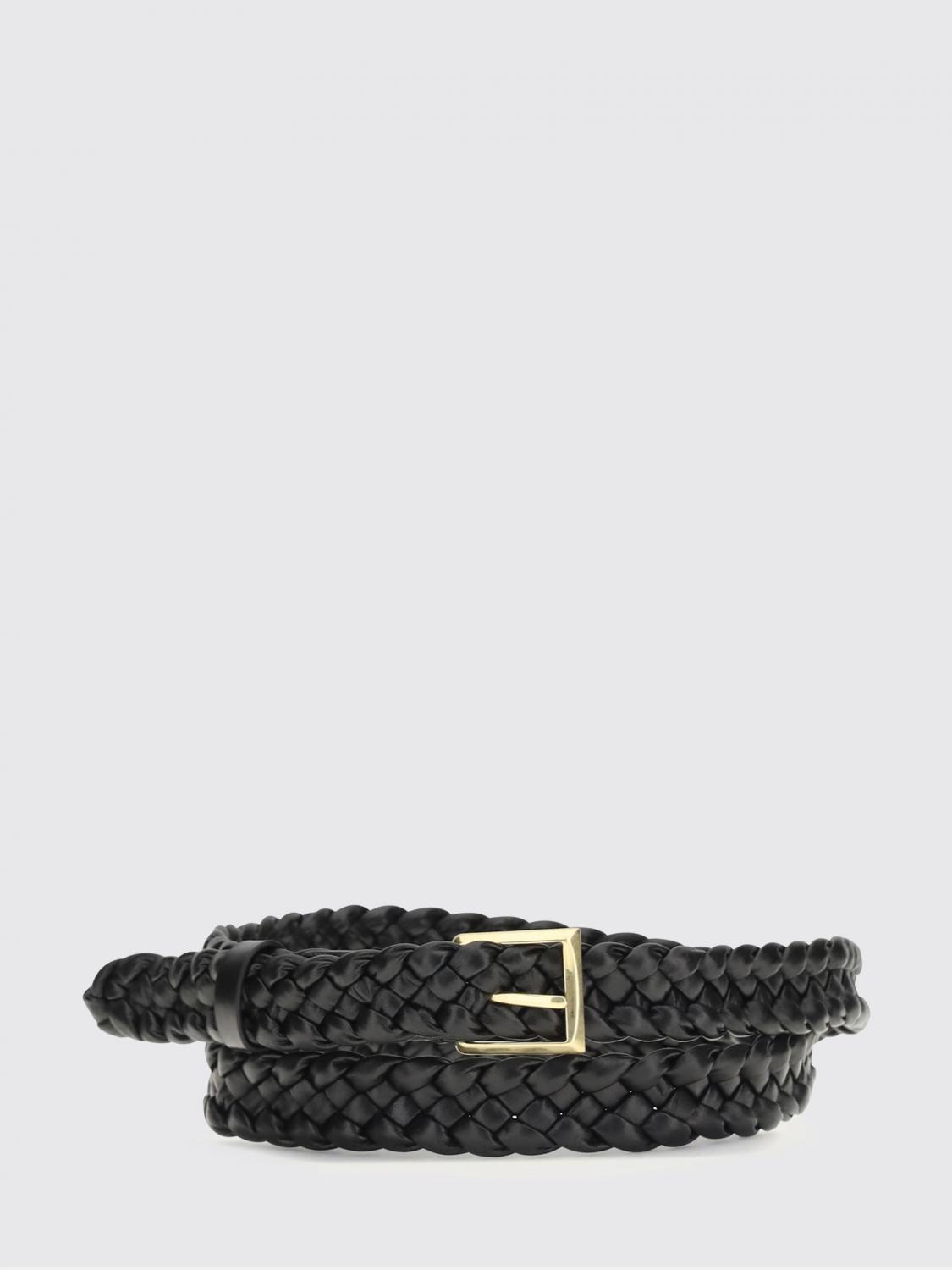 BOTTEGA VENETA Bottega Veneta Women Black Leather Solo Belt
