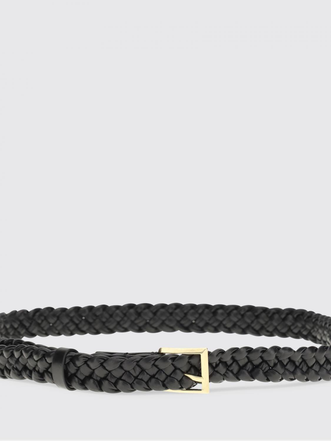 BOTTEGA VENETA Bottega Veneta Women Black Leather Solo Belt