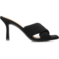 Oppal Womens Faux Suede Square Toe Heels