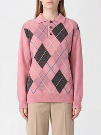 Jw Anderson Women Pink Wool Polo Shirt