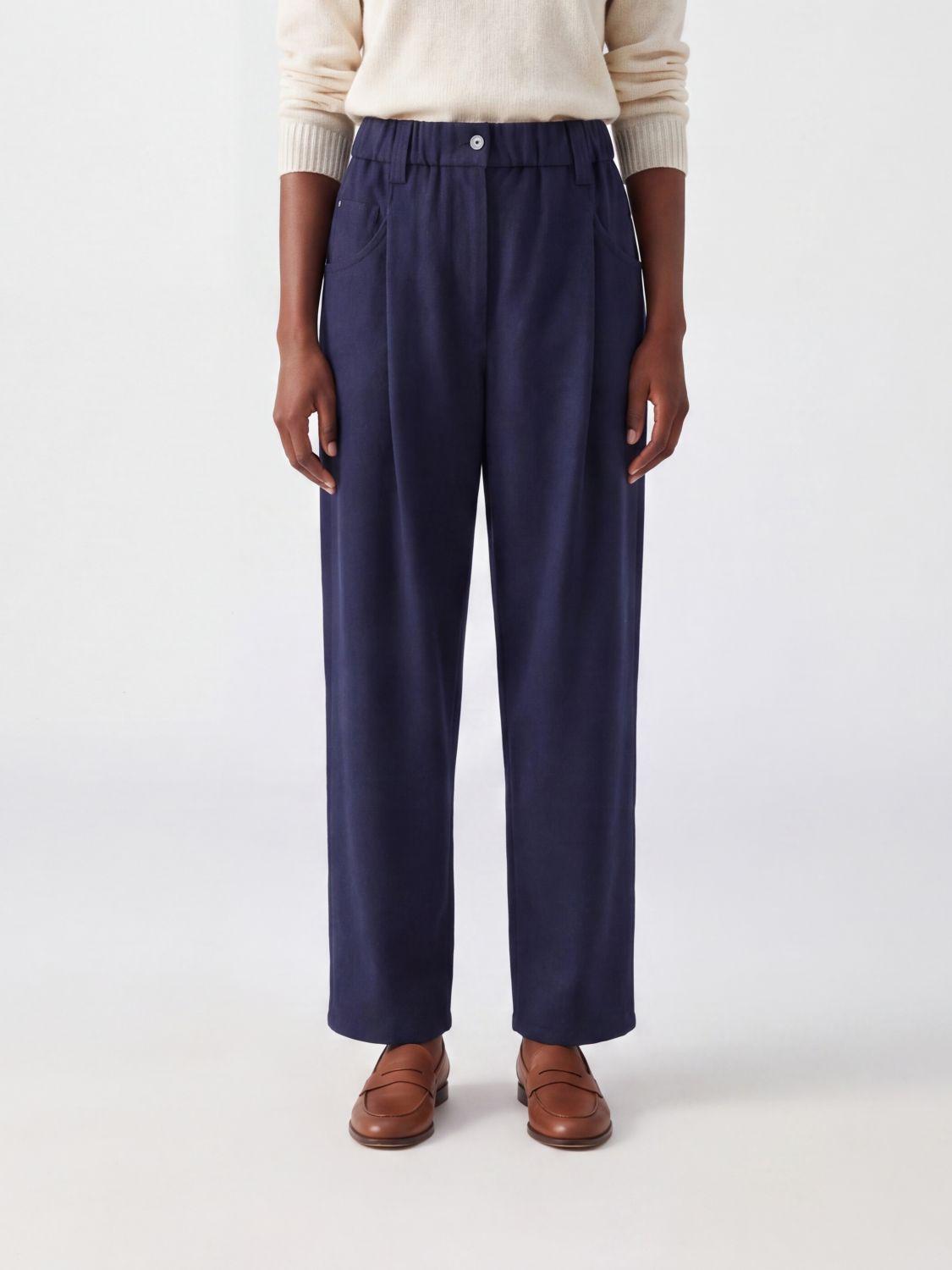 Brunello Cucinelli Women Stretch Wool Pants
