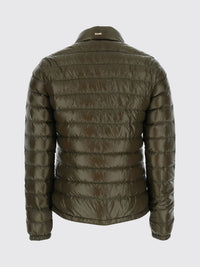 Herno Women Green Puffer Jacket With Quilted Design For Men