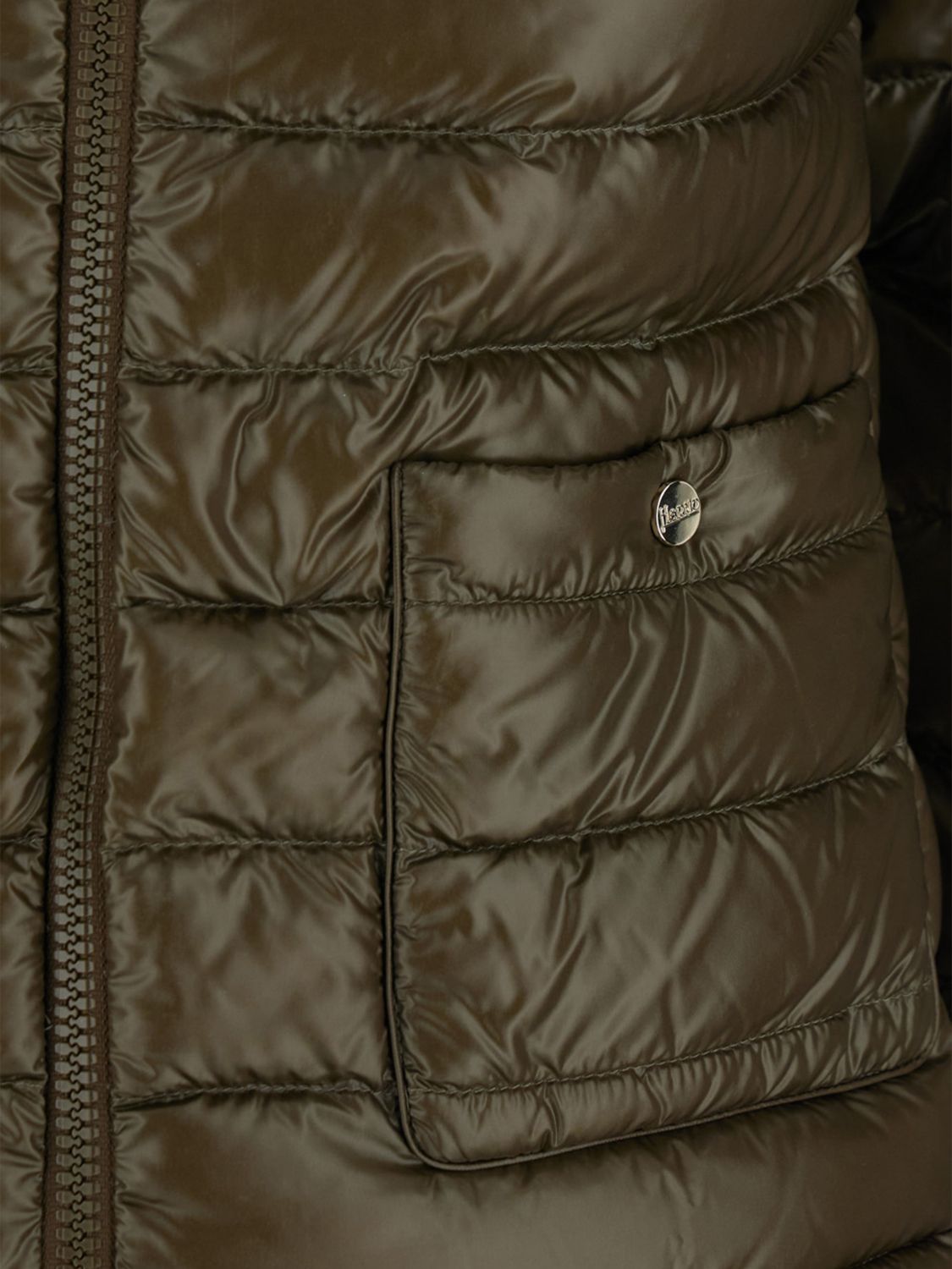Herno Women Green Puffer Jacket With Quilted Design For Men