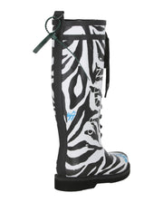 Off-White Womens Zebra Print Rain Boots