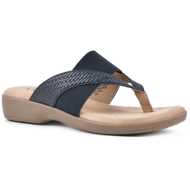 Bumble Womens Cushioned Footbed Slip-On Thong Sandals