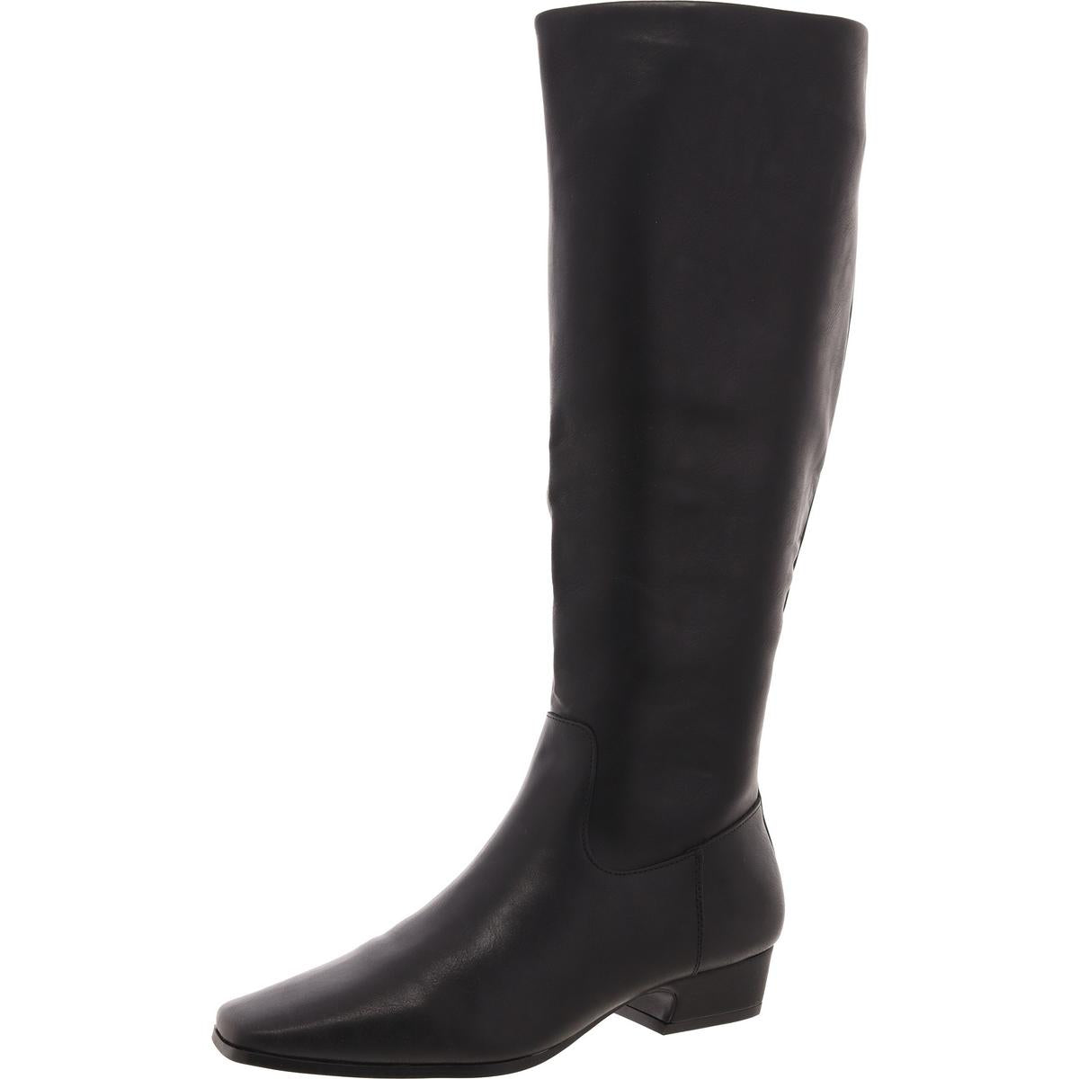 Florence  Womens Solid Faux Leather Knee-High Boots
