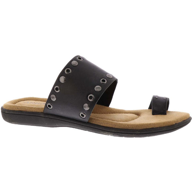 Coronado Womens Leather Embellished Slide Sandals