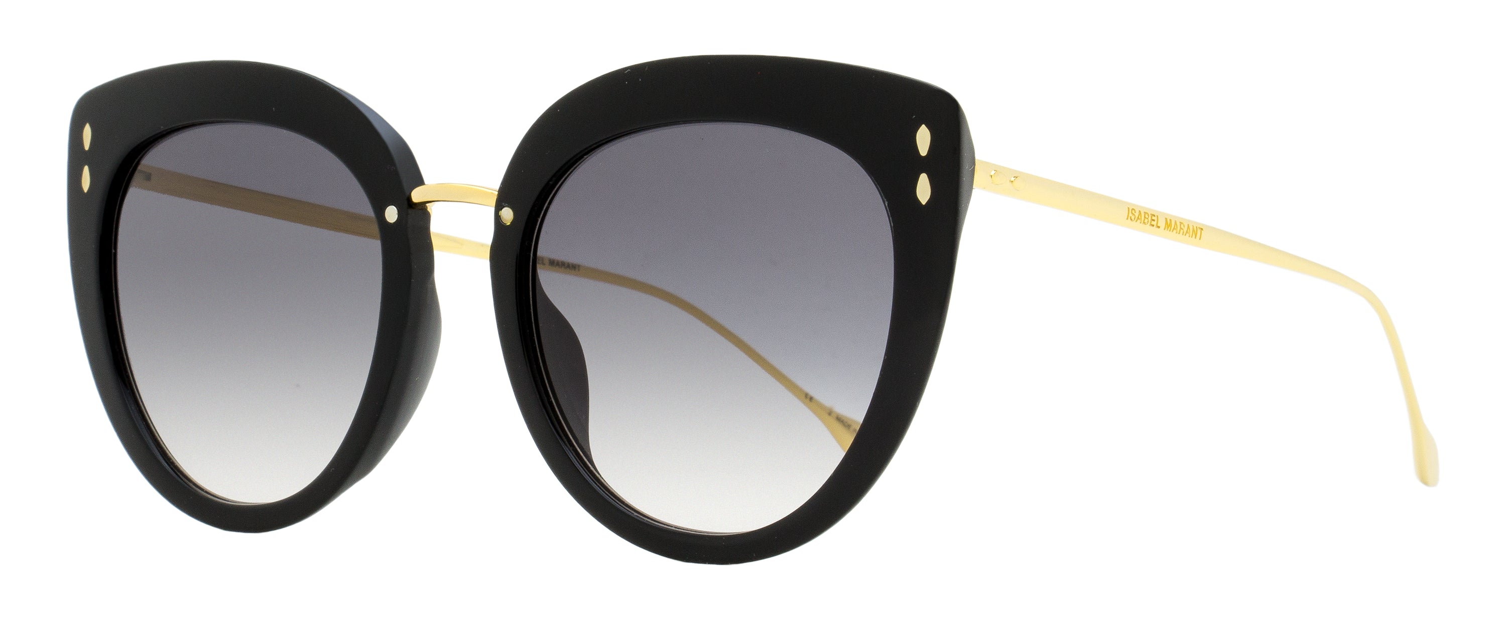 Isabel Marant Cat Eye Sunglasses IM0084GS 2M29O Black/Gold 55mm Black Gold