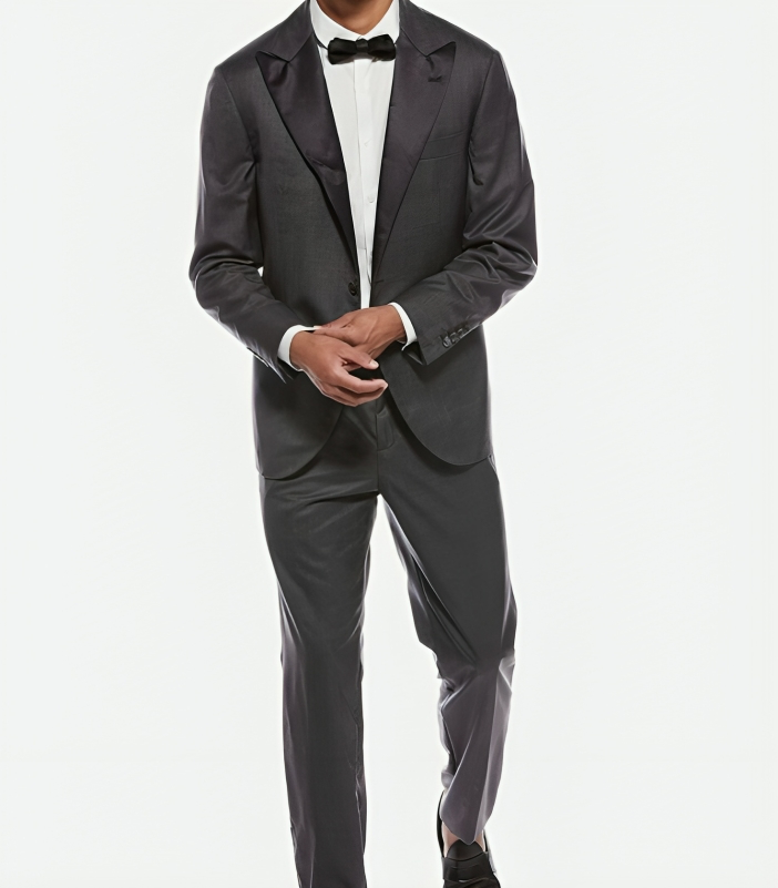 BRUNELLO CUCINELLI MEN'S TUXEDO IN BLUE/BROWN