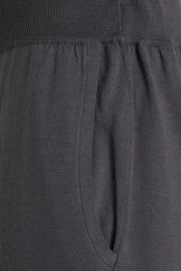 Brunello Cucinelli Cropped Wool Cashmere Women's Pants In Grey Etere