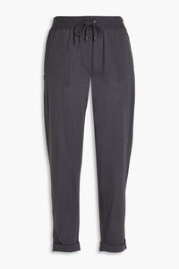 Brunello Cucinelli Cropped Wool Cashmere Women's Pants In Grey Etere